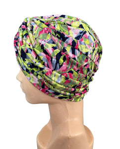 GORRO TURBANTE VERDE TROPICAL