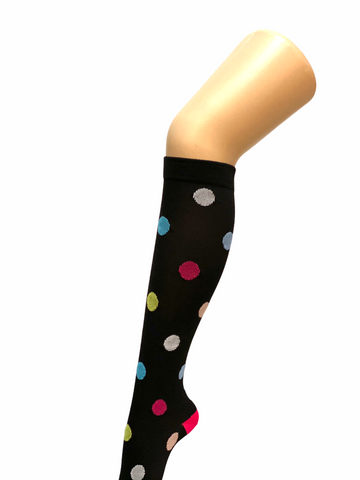 MEDIA DE COMPRESIÓN CIRCULOS DE COLORES  (LEVE 15-20mmHg)