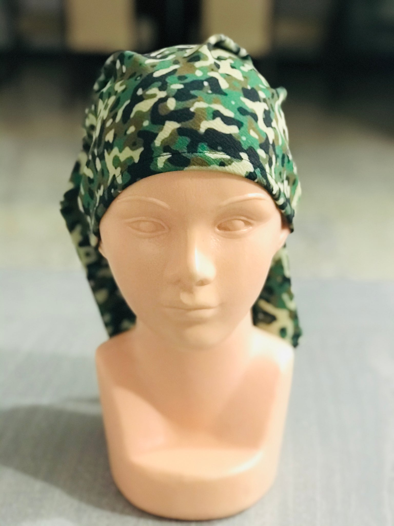 GORRO QUIRÚRGICO CAMUFLAJE VERDE TUBULAR