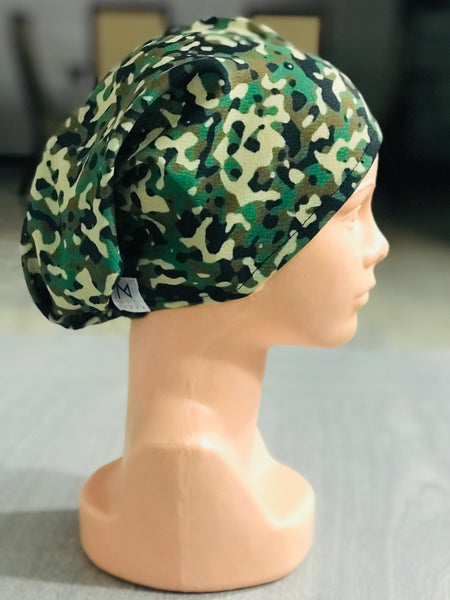 GORRO QUIRÚRGICO CAMUFLAJE VERDE TUBULAR