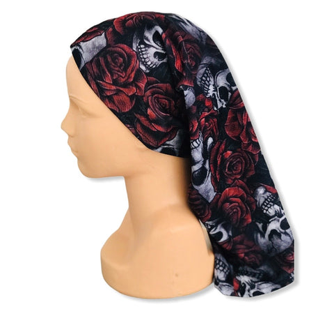 GORRO QUIRÚRGICO CALAVERAS ROJAS