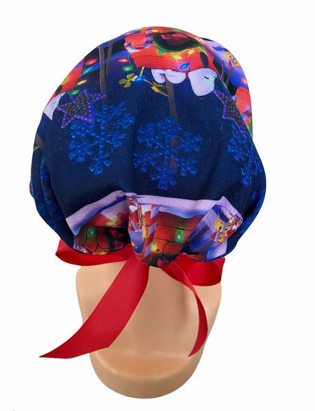 GORRO QUIRÚRGICO SNOOPY NAVIDAD AZUL