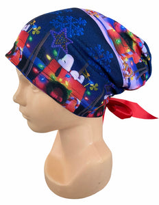 GORRO QUIRÚRGICO SNOOPY NAVIDAD AZUL