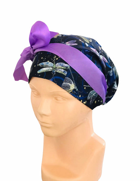 GORRO QUIRÚRGICO MICROFIBRA LIBELULAS LILAS