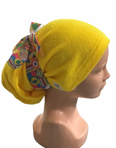 GORRO TOALLA AMARILLO