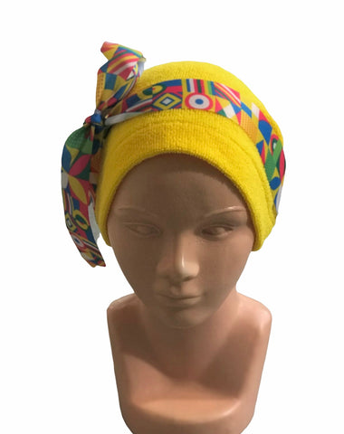 GORRO TOALLA AMARILLO