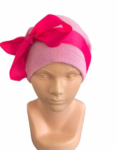 GORRO TOALLA ROSA CLARO