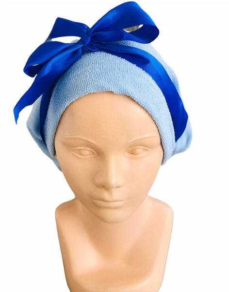 GORRO TOALLA AZUL