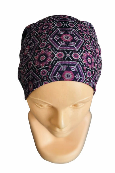 GORRO QUIRÚRGICO ARTE HUICHOL MORADO