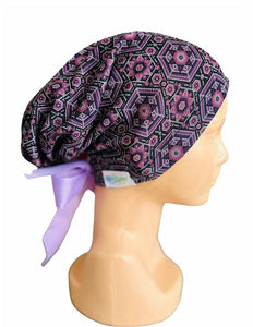 GORRO QUIRÚRGICO ARTE HUICHOL MORADO