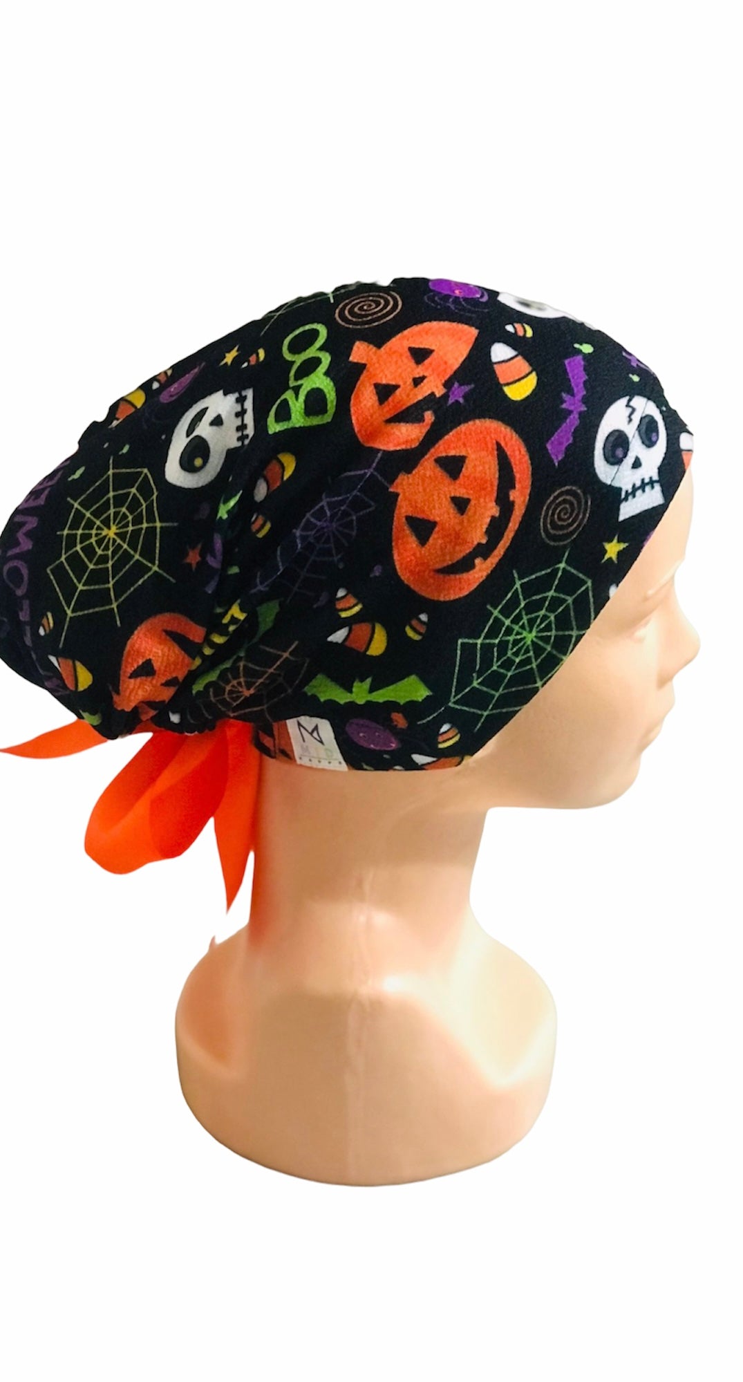 GORRO QUIRÚRGICO CALABAZAS Y VAMPIROS HALLOWEEN