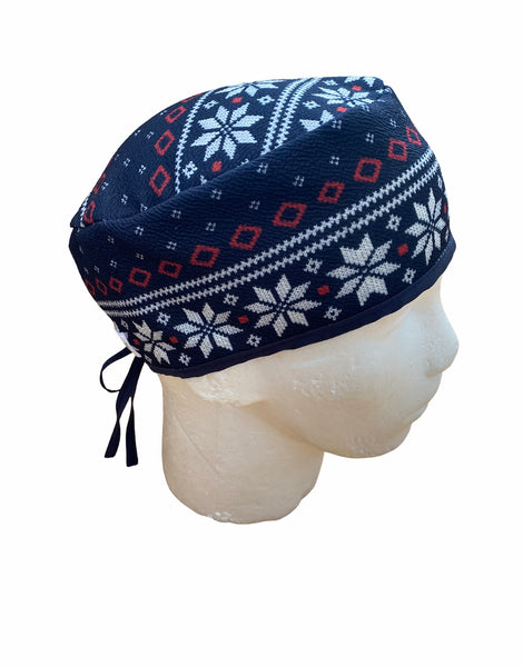 GORRO QUIRÚRGICO HOMBRE NAVIDAD NOCHEBUENAS AZULES