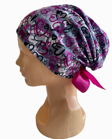 GORRO QUIRÚRGICO GREY & PINK LOVE